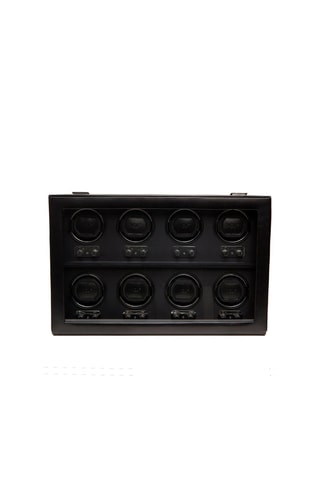 Remontuar de piel para 8 relojes Heritage - Negro