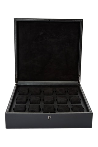 Estuche para relojes de piel vegana Racing - Negro