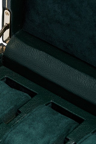 Estuche para relojes de piel vegana Racing - Verde oscuro