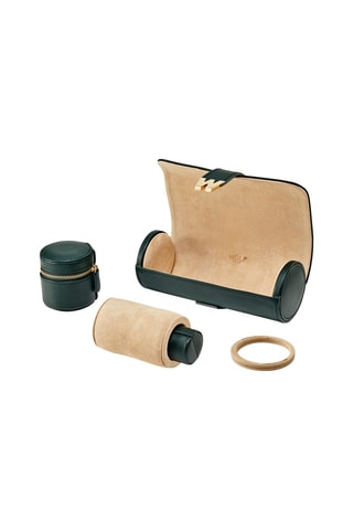 Estuche de piel para 3 relojes Cassandra - Verde