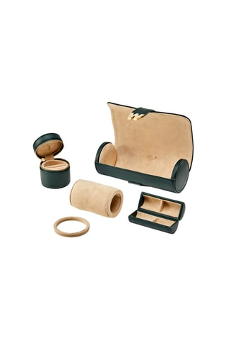 Estuche de piel para 3 relojes Cassandra - Verde