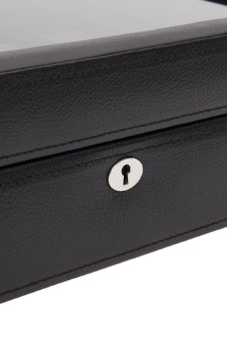 Estuche de piel para 10 relojes Windsor - Negro y violeta