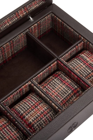 Estuche para relojes de piel vegana WM - Marrón