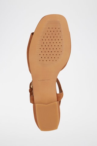 Sandales à talons en cuir de chèvre nubuck New Eraklia 15 - Marron