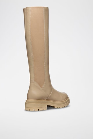 Bottes en cuir nappa Iridea - Beige