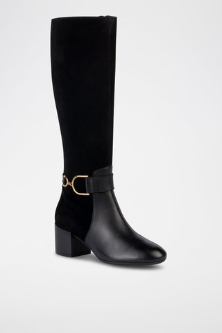 Bottes en cuir Eleana - Noir
