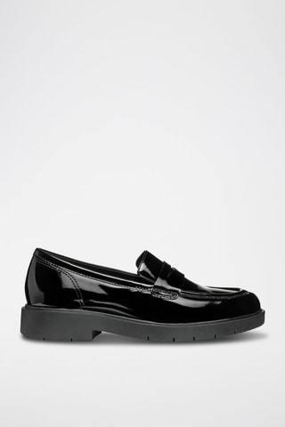 Mocassins en cuir de veau verni Spherica - Noir