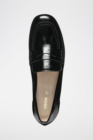 Mocassins en cuir de chèvre verni Dhyalma - Noir