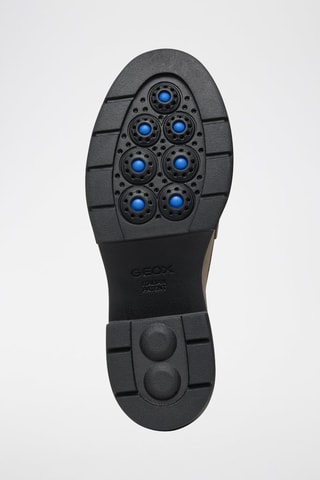 Mocassins à talons en cuir de veau nubuck Spherica - Taupe