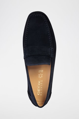 Mocassins en nubuck Moner - Bleu marine