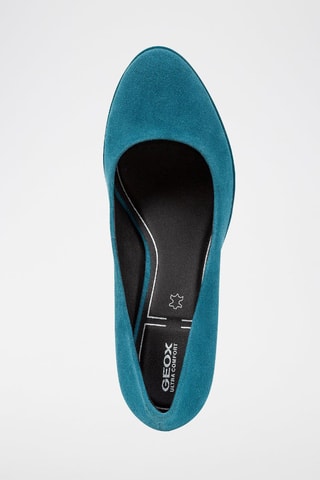 Escarpins en cuir de mouton Walk - Bleu canard