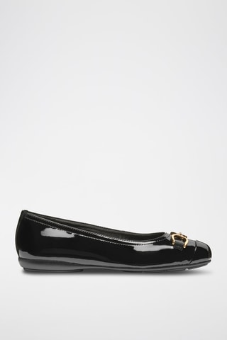 Ballerines en cuir de veau verni Annytah - Noir