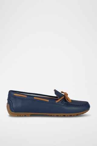 Chaussures bateau en cuir Kosmopolis +RIP - Bleu