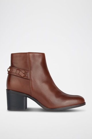 Bottines en cuir New Asheel A  - Marron