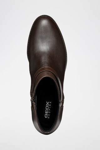 Bottines en cuir nappa Felicity - Marron foncé