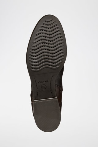 Bottines en cuir nappa Felicity - Marron foncé