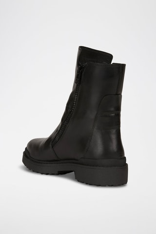 Bottines fourrées en cuir nappa Nevegal - Noir