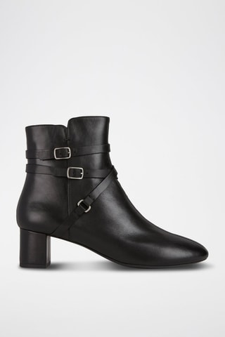 Bottines en cuir nappa Pheby - Noir