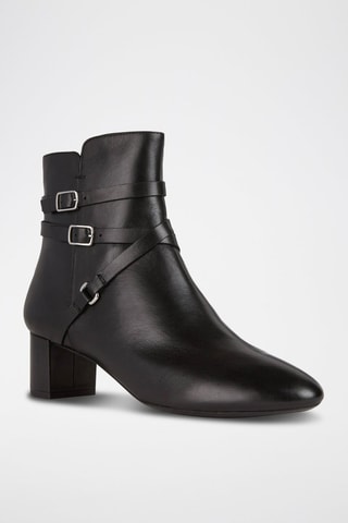 Bottines en cuir nappa Pheby - Noir