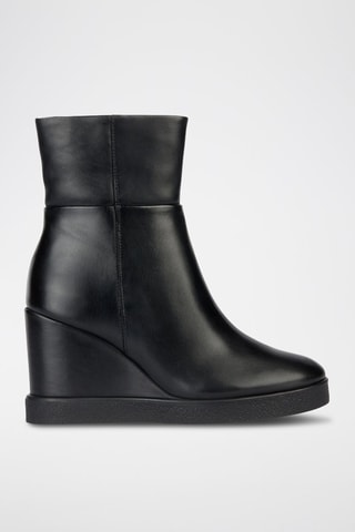 Bottines en cuir nappa Elidea - Noir