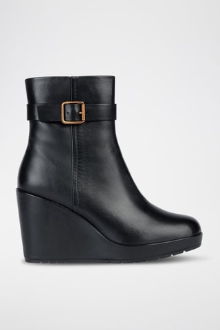 Bottines en cuir nappa Manilva - Noir