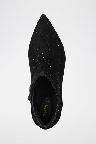 Bottines en cuir de mouton nubuck Faviola - Noir