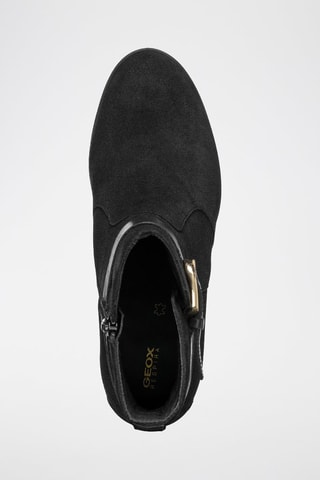 Bottines compensées en cuir de veau Elidea - Noir