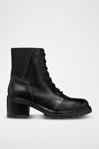 Bottines en cuir de veau Damiana - Noir