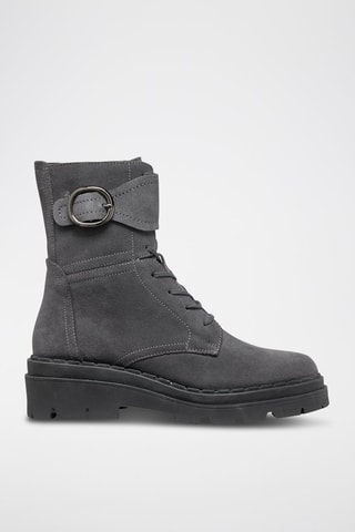 Bottines en cuir de veau nubuck Felleny - Gris