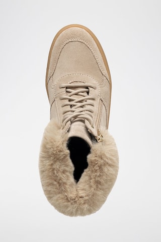 Bottines fourrées en cuir de veau nubuck Milleiny - Taupe