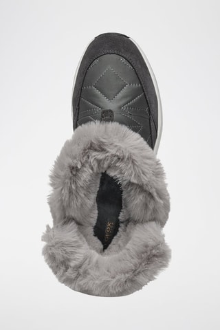 Bottines fourrées en cuir de veau nubuck Spherica - Anthracite et gris