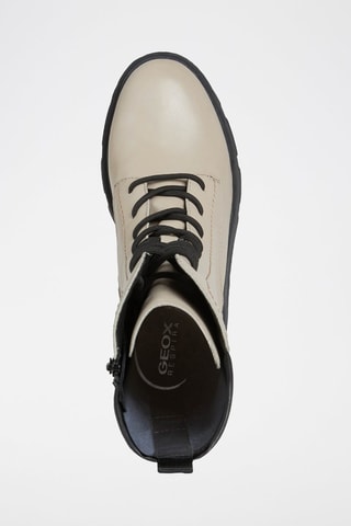 Bottines en cuir nappa Vilde Taupe et noir