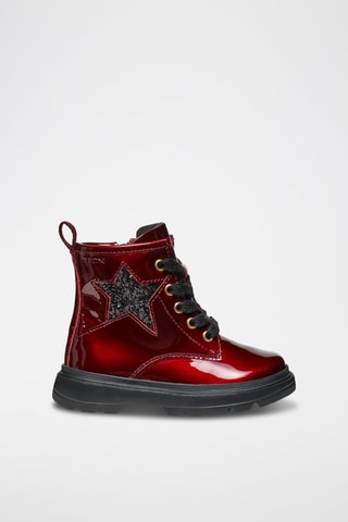 Bottines en cuir verni - Bordeaux