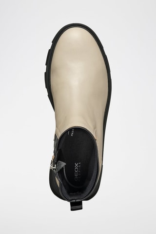 Bottines en cuir d’agneau nappa Vilde - Taupe et noir