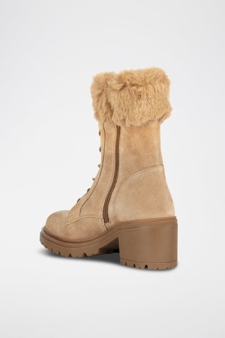 Bottines fourrées en nubuck Damiana - Beige