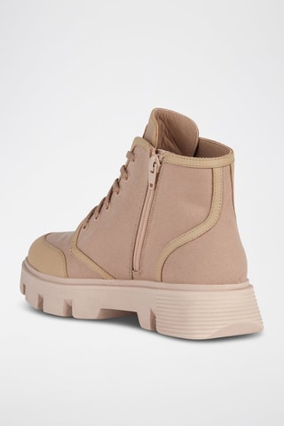 Bottines en cuir nappa Vilde - Ecru