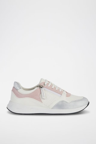 Baskets en cuir Bulmya - Blanc et rose