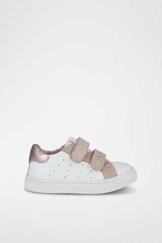 Baskets en cuir Nashik - Blanc et rose