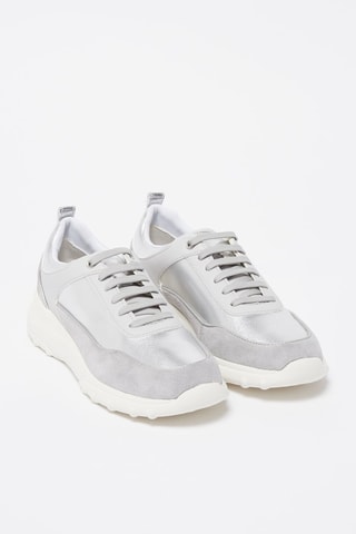 Baskets en cuir Alleniee Gris et argenté