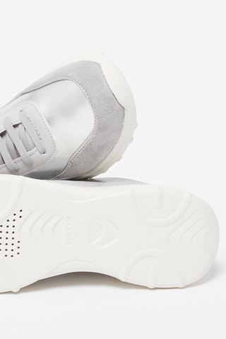 Baskets en cuir Alleniee Gris et argenté