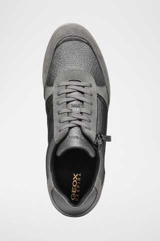 Baskets compensées en cuir de veau nubuck Ilde - Gris