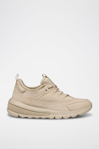 Baskets en cuir de veau nubuck Spherica - Taupe