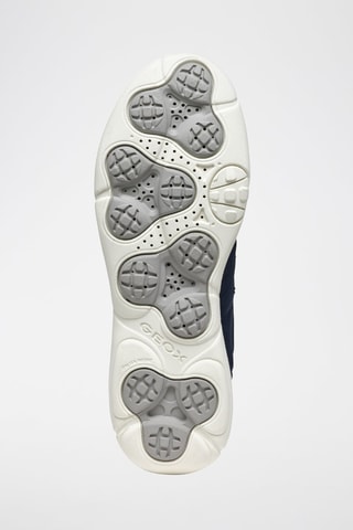 Baskets en cuir de veau nubuck Nebula - Bleu marine