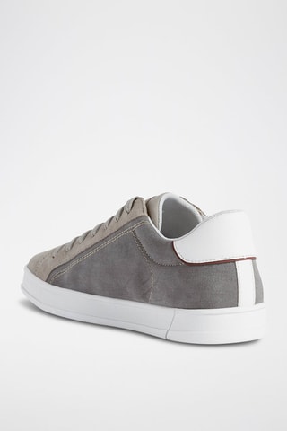 Baskets en nubuck Pieve - Gris et taupe