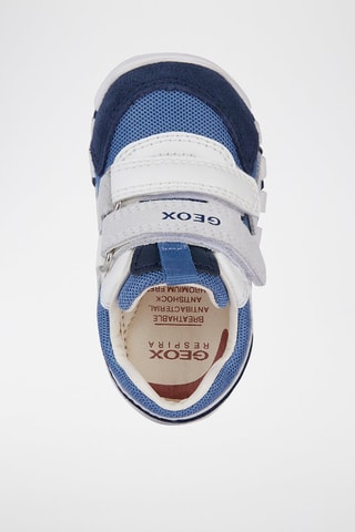 Baskets en cuir de veau Iupidoo - Bleu et blanc