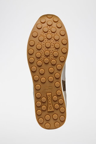 Baskets en nubuck - Doré et beige