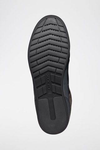 Baskets en cuir Renan - Bleu marine et gris