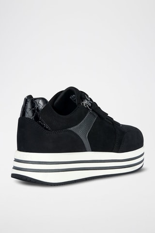 Baskets plateformes en cuir Kency - Noir