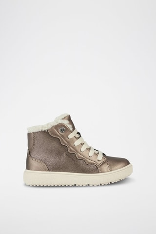 Baskets montantes fourrées en nubuck Theleven - Doré