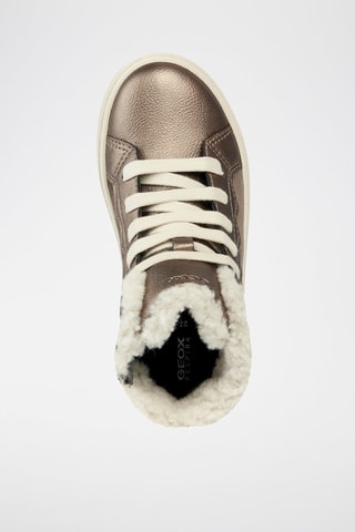 Baskets montantes fourrées en nubuck Theleven - Doré